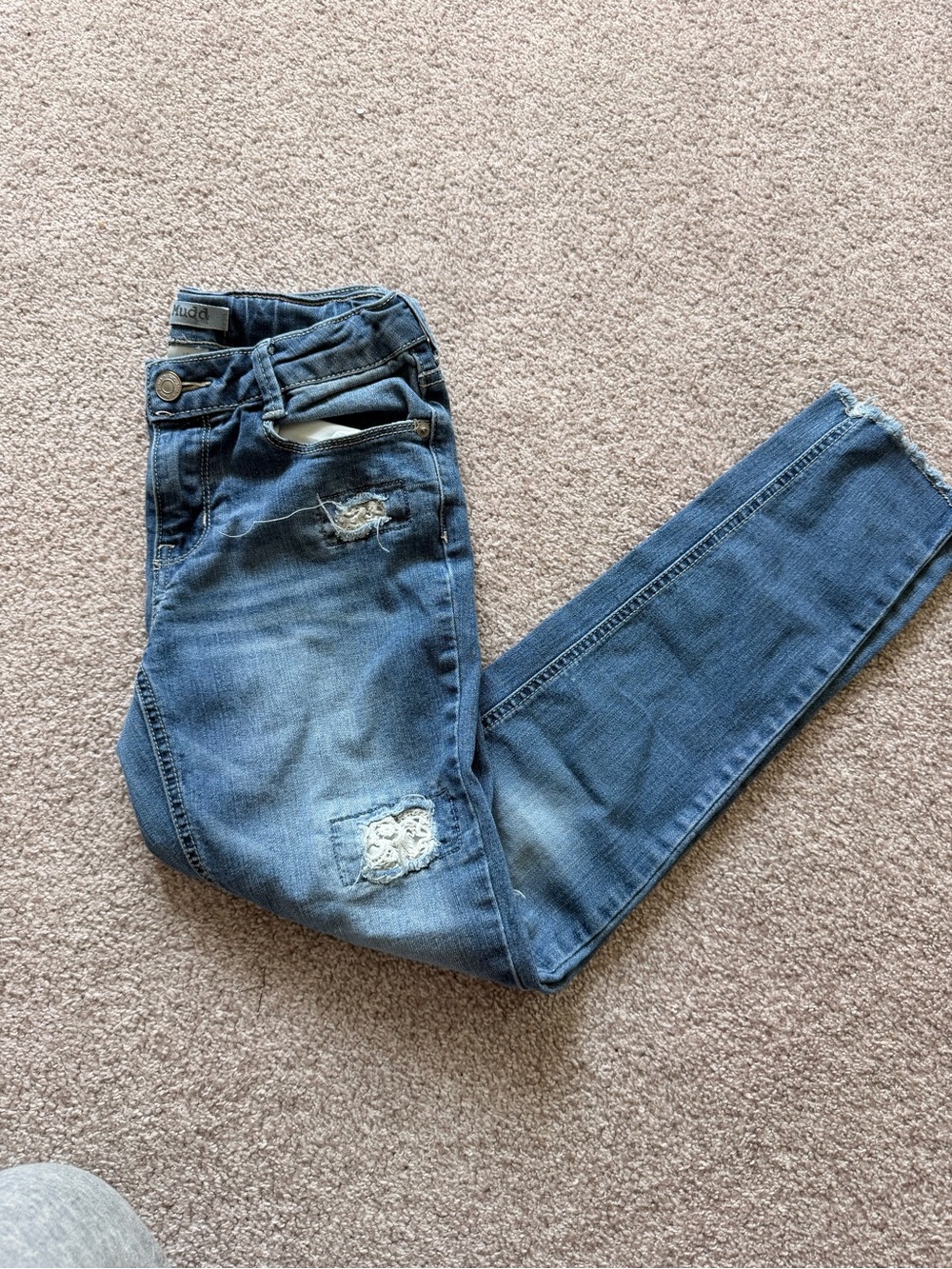Mudd Kids Blue Distressed Skinny Jeans